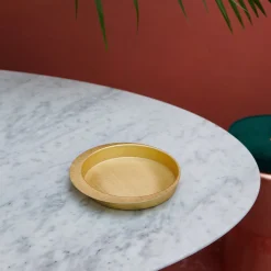 Zanetto Firenze Vassoio tondo dorato a tasca vuota> Svuotatasche