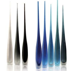 Fornace Mian Flute Oltremare Vaso blu> Bottiglie Decorative