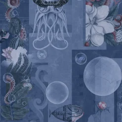 Devon&Devon Garden of Dreams Navy Carta da parati> Carte Da Parati