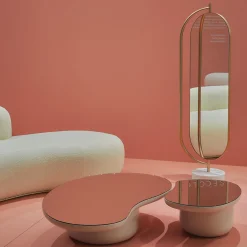 Secolo Giove calacatta marble and satin brass metal mirror><noscript><img width=