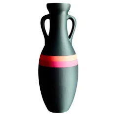 Pop Pot Giulio Cesare XL Anfora nera fucsia e arancione #2> Anfore
