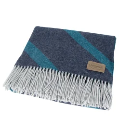 Somma 1867 Gold Plaid blu jacquard> Coperte