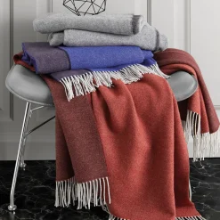 Somma 1867 Gold Plaid bordeaux> Coperte