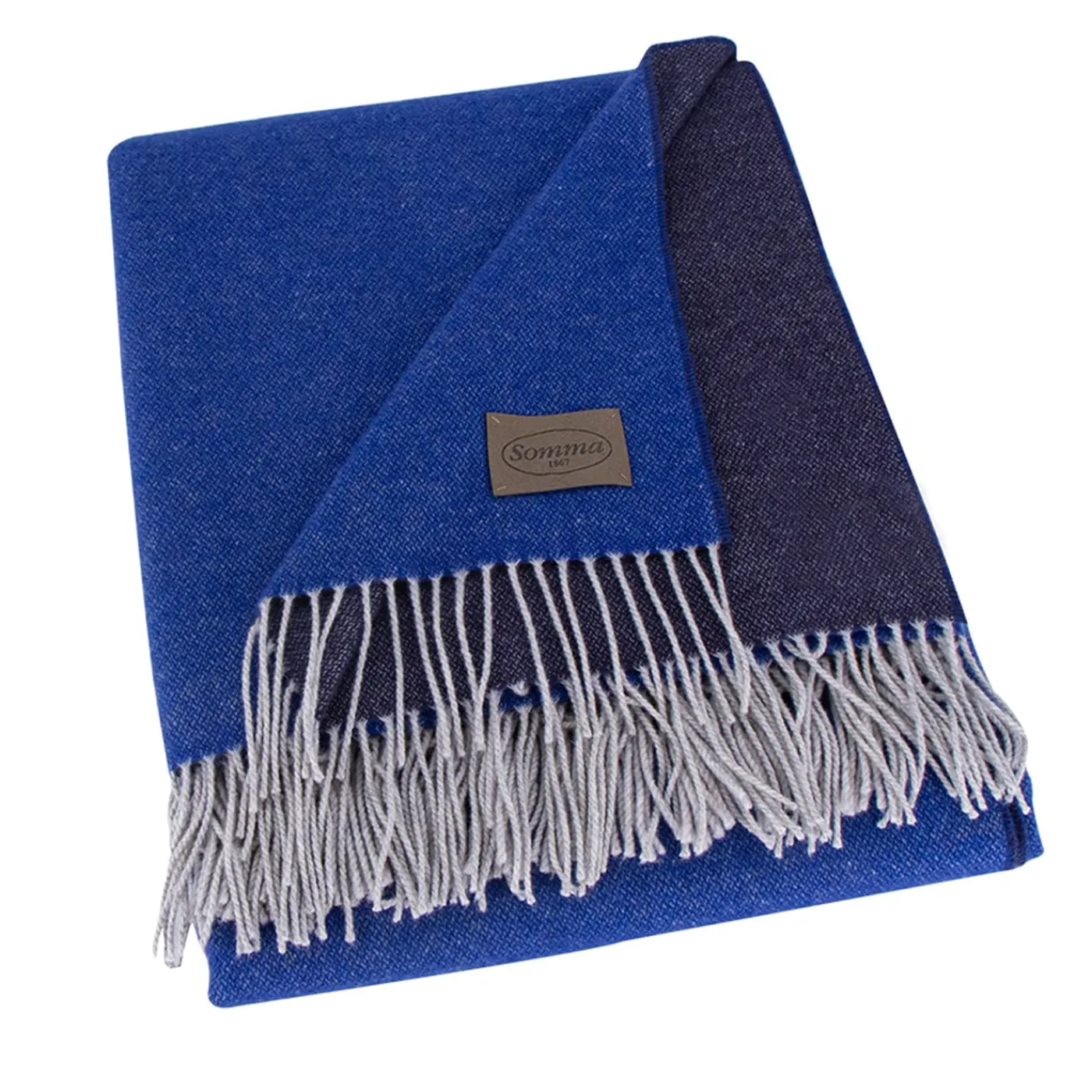 Somma 1867 Gold Plaid doppio blu> Coperte