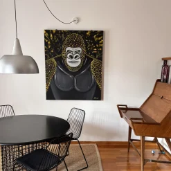 Daniele Nannini Gorilla spaziale gigante Pittura acrilica su tela><noscript><img width=