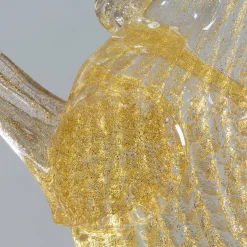 Zanetti Murano Grande cavallo da riproduzione in vetro dorato><noscript><img width=