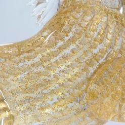 Zanetti Murano Grande cavallo da riproduzione in vetro dorato><noscript><img width=