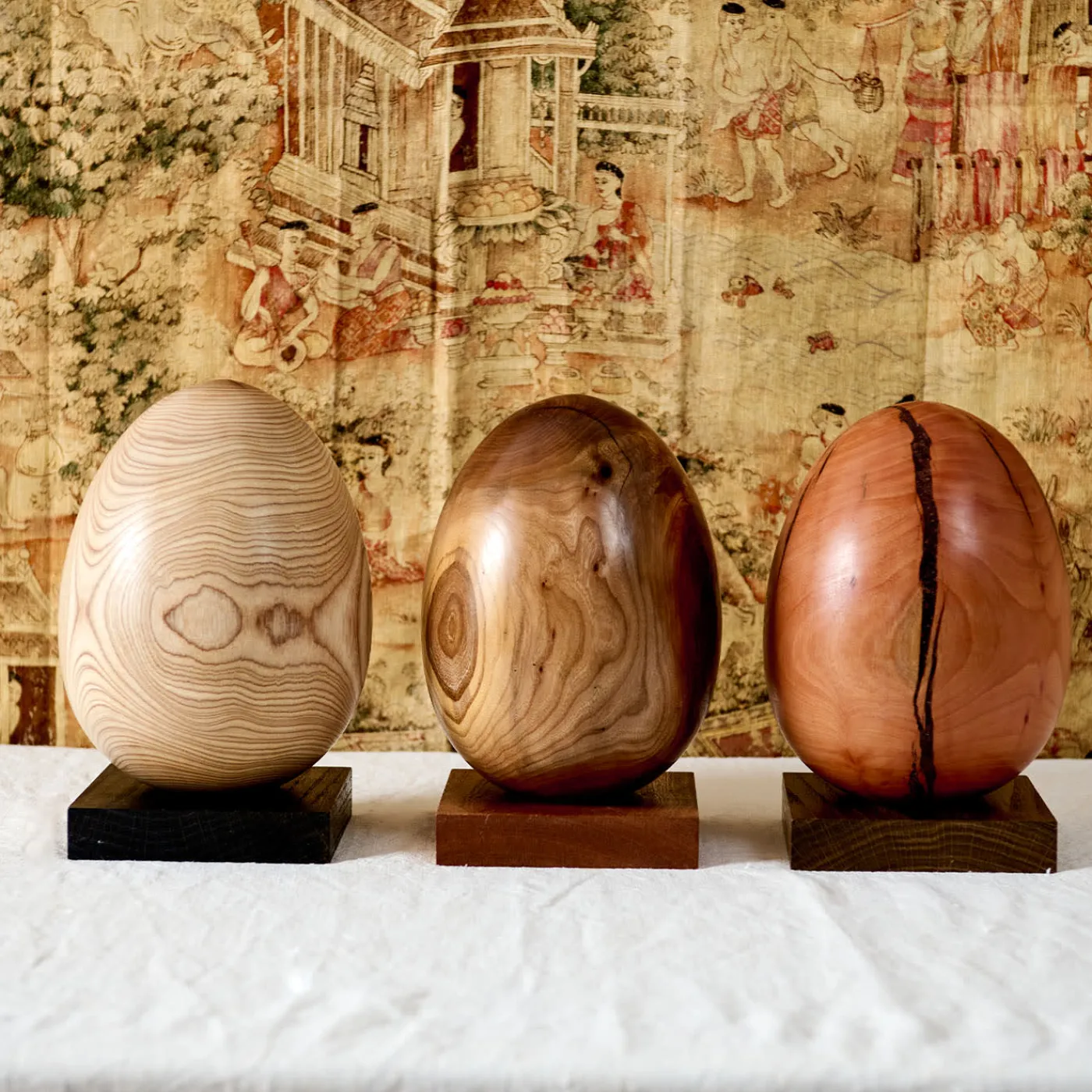 Emanuele Pantanella Design Grande Oggetto Decorativo in Legno a Edizione Limitata Uovo n.14> Sculture Decorative