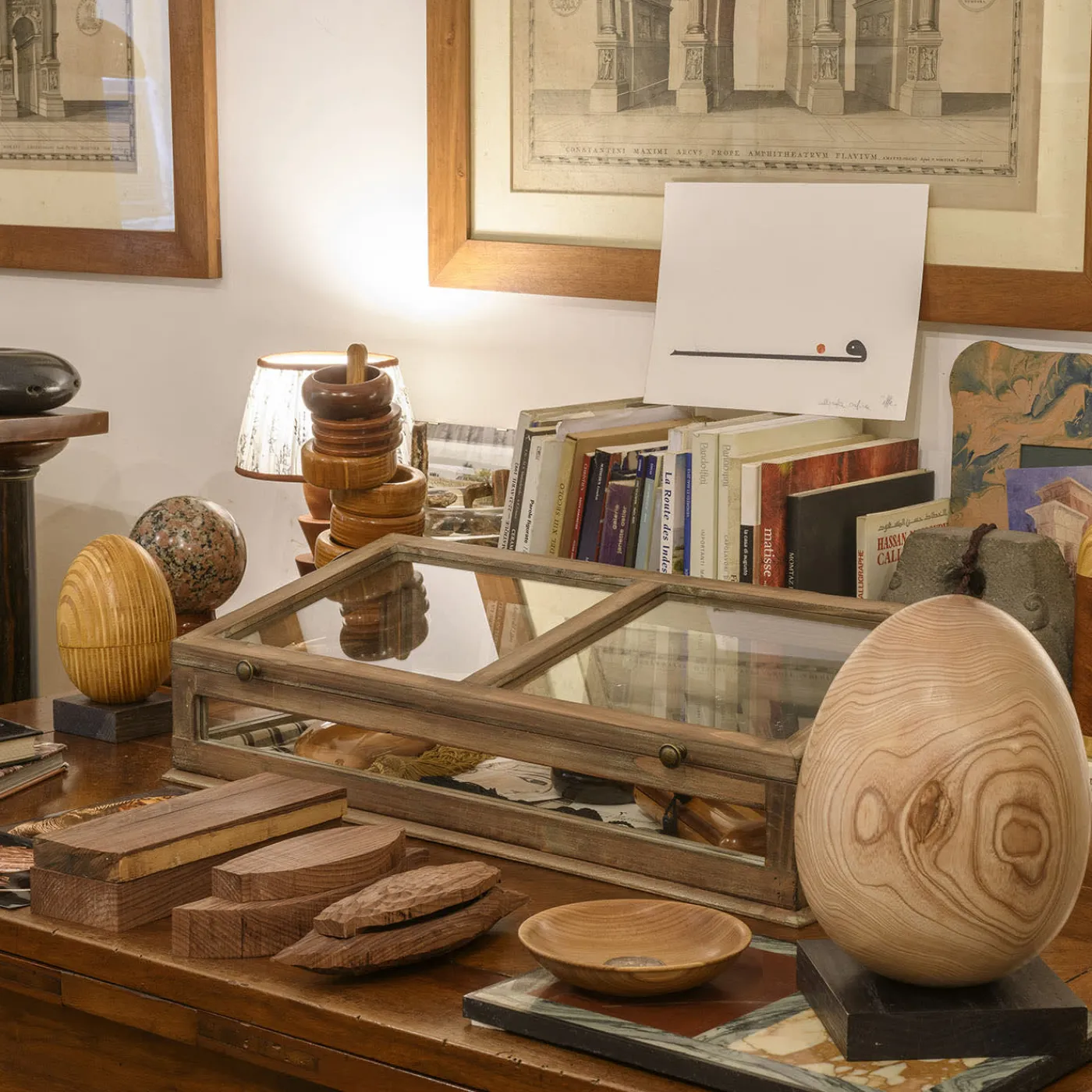 Emanuele Pantanella Design Grande Oggetto Decorativo in Legno a Edizione Limitata Uovo n.14> Sculture Decorative