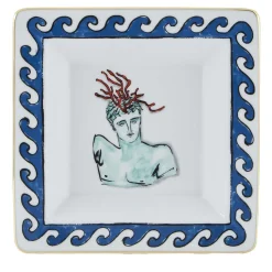 GINORI 1735 Il Viaggio di Nettuno White Square Vide Poche di Luke Edward Hall> Svuotatasche