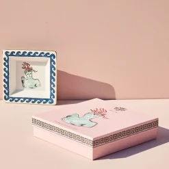 GINORI 1735 Il Viaggio di Nettuno White Square Vide Poche di Luke Edward Hall><noscript><img width=