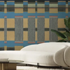 Officinarkitettura Intrecci Blu Bhaus 100 Carta da parati> Carte Da Parati