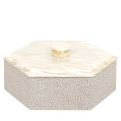 Pinetti Kelly Low Scatola piccola di crema a taglio esagonale con coperchio> Scatole