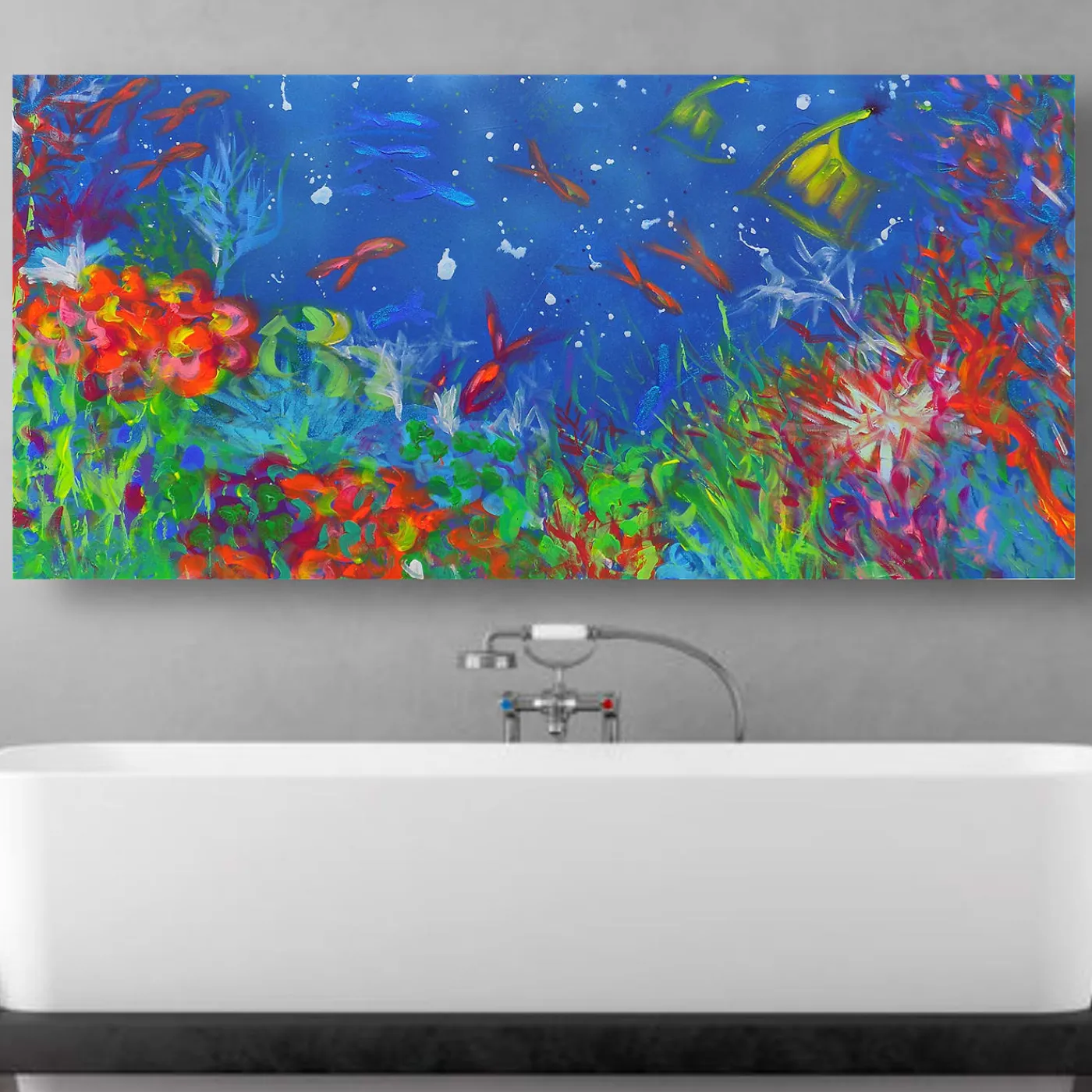 Elisabetta Milan La mia barriera corallina Pittura acrilica> Pannelli Decorativi