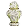 I Borbone Capodimonte La Terra Floral Potiche verde e bianca di Antonio Fullin> Vasi Con Coperchio