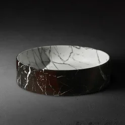 Kreoo Lavabo Blessed Circle in Rosso Lepanto e Calacatta Carrara><noscript><img width=