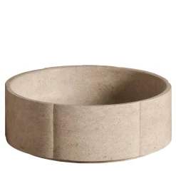 Luce Di Carrara Lavabo da piano in marmo beige rotondo Sartoriale> Lavabi E Vasche Da Bagno