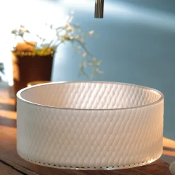 Il Paralume Marina Lavabo in cristallo esagonale> Lavabi E Vasche Da Bagno