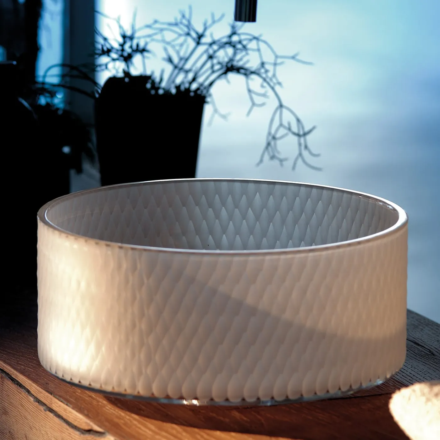 Il Paralume Marina Lavabo in cristallo esagonale> Lavabi E Vasche Da Bagno