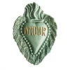 Cuore di Argilla LE TEMPS DE L'AMOUR CUORE IN CERAMICA VERDE ACQUA> Sculture Da Parete