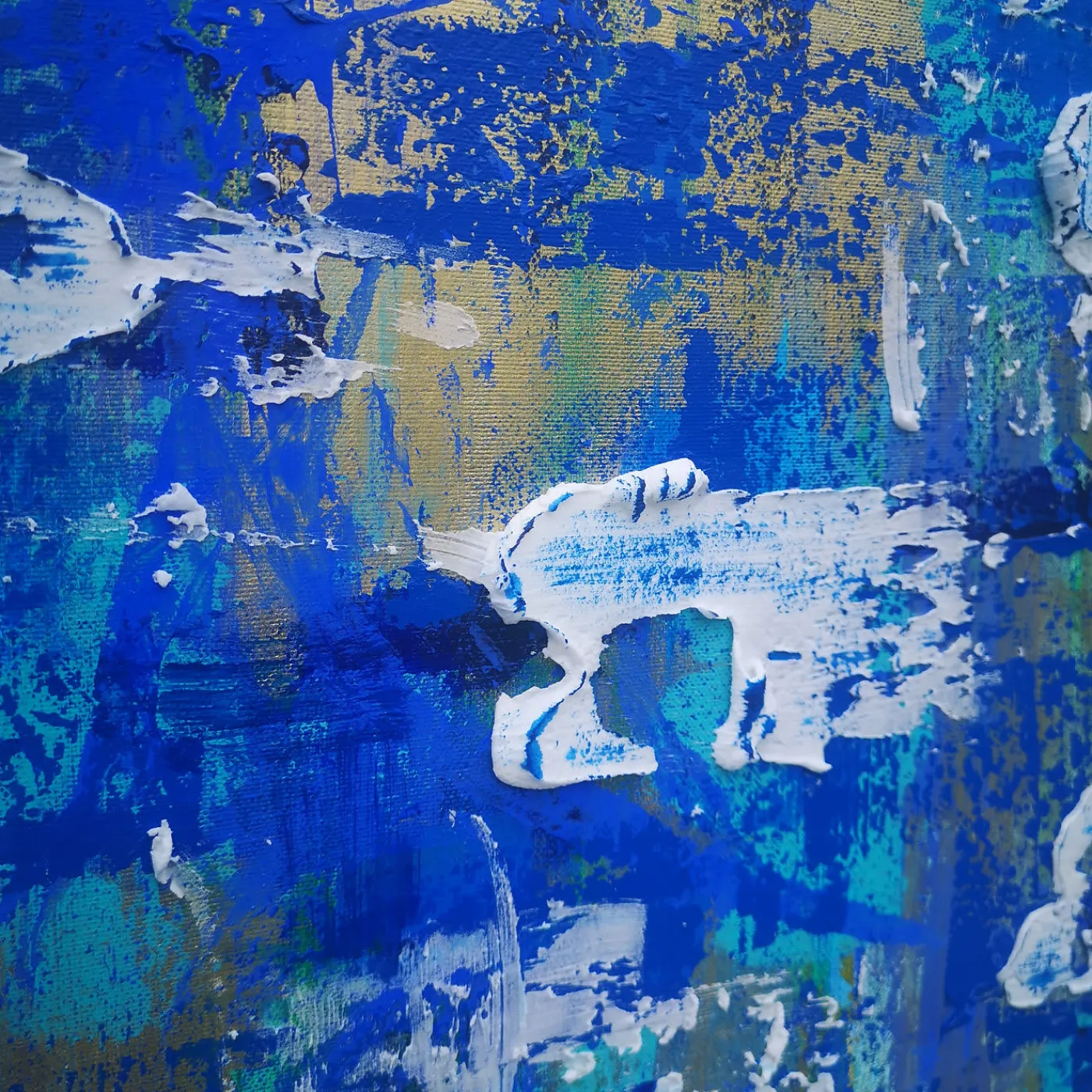 Elisabetta Milan Leggerezza dell'anima Pittura acrilica in blu> Pannelli Decorativi