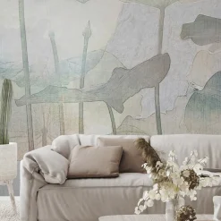 Officinarkitettura Lotus Leaves Botanika Carta da parati><noscript><img width=