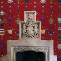 MaVoix Ludovica Rosso Nobile Carta da parati> Carte Da Parati