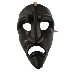 Lumeras Mamuthones Maschera nera grande> Sculture Da Parete