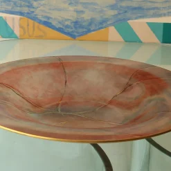 Griffe Montenapoleone by Vetrerie di Empoli Marmo Piatto grande rosa con oro><noscript><img width=