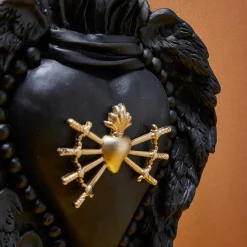 Cuore di Argilla MATT ME HALF WAY CUORE IN CERAMICA NERA><noscript><img width=