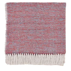 Luhdo Maxi plaid fantasia Chevron turchese e rosso reale> Coperte