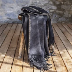 Alonpi Melrose Coperta piccola con frange nere> Coperte