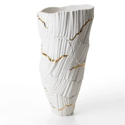 Fos Ceramiche Meltemi Vaso con crepe d'oro> Vasi Decorativi