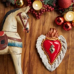 Cuore di Argilla METTERE LE ALI AL CUORE IN CERAMICA BIANCA E ROSSA><noscript><img width=