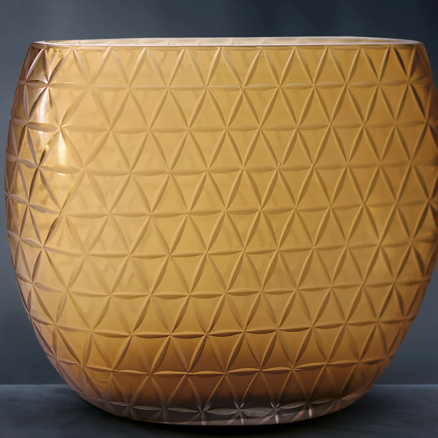 Ros Italia Interiors Miele Vaso geometrico in vetro di Murano> Vasi Decorativi
