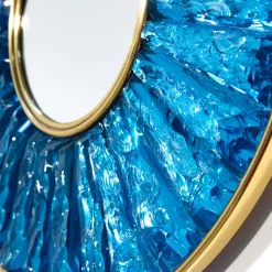 Ghirò Studio Mini specchio di cristallo blu Martelè><noscript><img width=