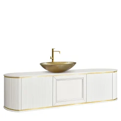 Morello Gianpaolo Mobile da Bagno Bianco con 2 Ante e 1 Cassetto> Lavabi E Vasche Da Bagno