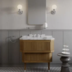 Devon&Devon Mobile Portalavabo Metropolitan Essence in Marmo di Carrara e Legno di Rovere><noscript><img width=