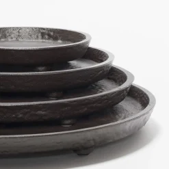 Giobagnara Monza Imperfect Bronze Vassoio rotondo piccolo da valigetta><noscript><img width=