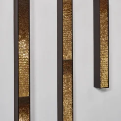 CaCO3 Studio Movimento N221 N222 N223 Set Di 3 Pannelli Decorativi In Vetro Oro><noscript><img width=