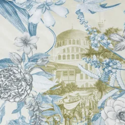 Grand Tour by Vito Nesta Notti D'Oriente Plaid in velluto con rami fiori e paesaggi> Coperte