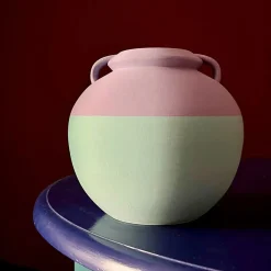 Pop Pot Numa Pompilio L Anfora bicolore bianca e rosa> Anfore