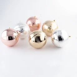 Zanetto Ornamento a forma di palla di Natale con luna d'argento - Set di 2> Decorazioni Per Le Feste