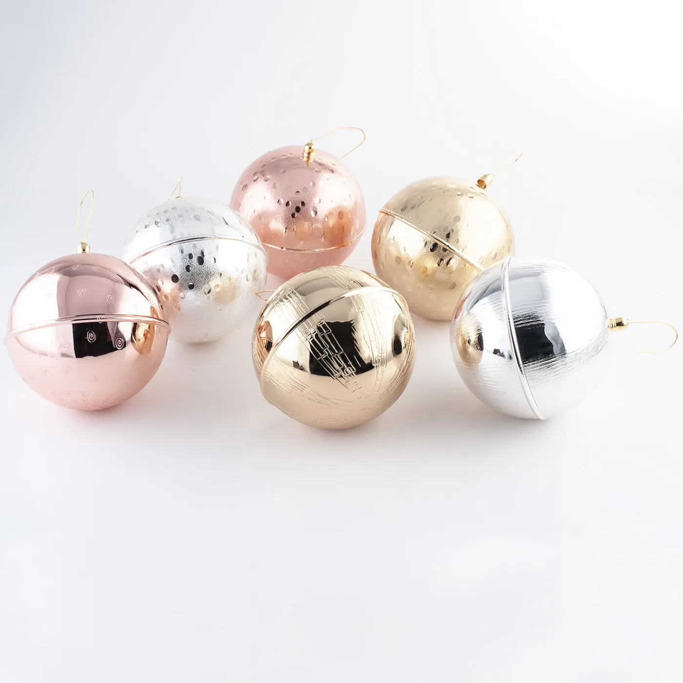 Zanetto Ornamento a forma di palla di Natale del circo d'argento - Set di 2> Decorazioni Per Le Feste