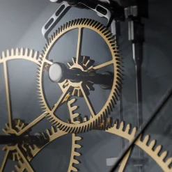 Teckell Orologio da parete rotondo TAKTO PRESTO 02 in vetro nero> Orologi