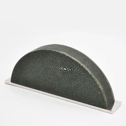 Design Center 1991 Orologio da tavolo Galucharme in zigrino verde foresta di Nino Basso><noscript><img width=