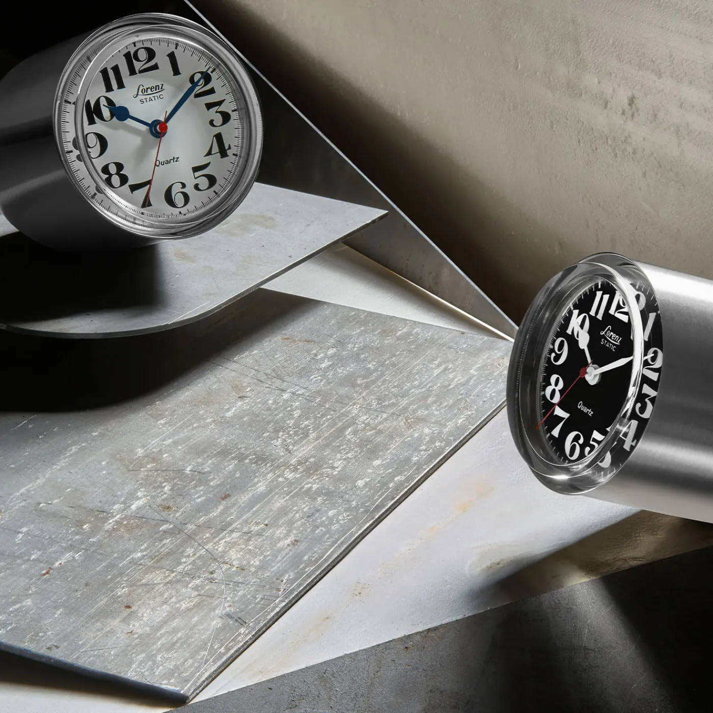 Lorenz Static Orologio da tavolo in argento statico di Richard Sapper> Orologi