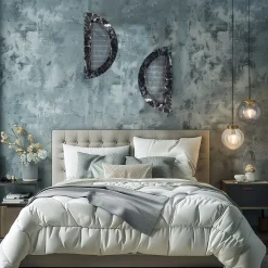 Chendù ORU Collection Decoro da parete a mezzo cerchio in marmo nero di Marquinia> Sculture Da Parete