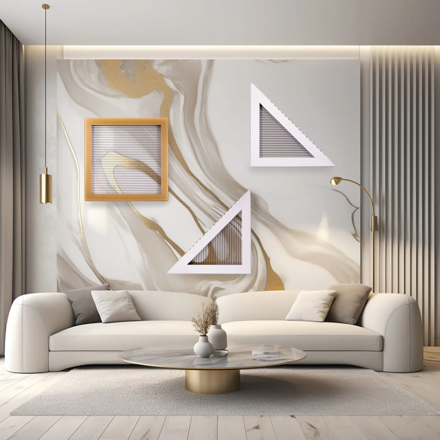 Chendù ORU Collection Essential Golden Square Wall Decor> Sculture Da Parete