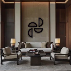 Chendù ORU Collection Essential Total Black Half Circle Decor da parete><noscript><img width=